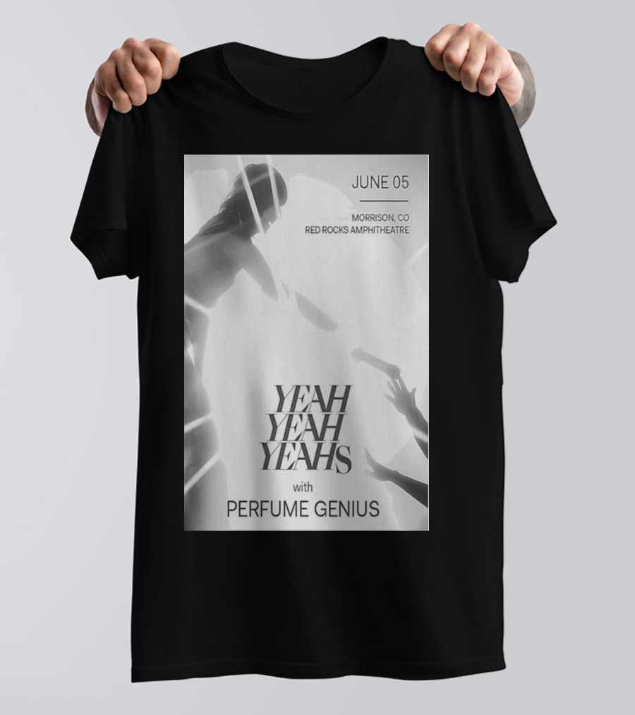 Yeah Yeah Yeahs With Perfume Genius June 05 Red Rocks Morrison CO T-Shirt