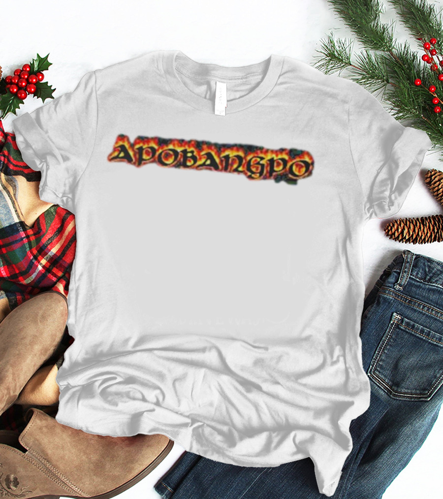 Apobangpo Flame Text T-Shirt