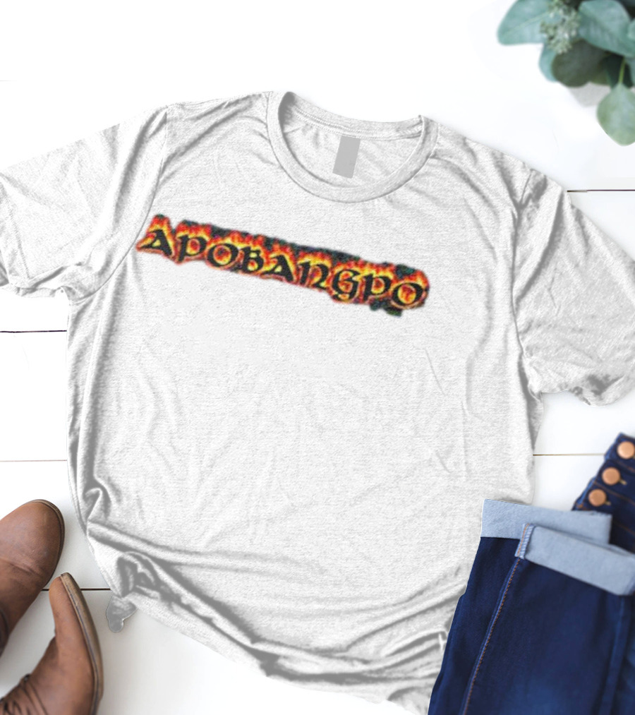Apobangpo Flame Text T-Shirt