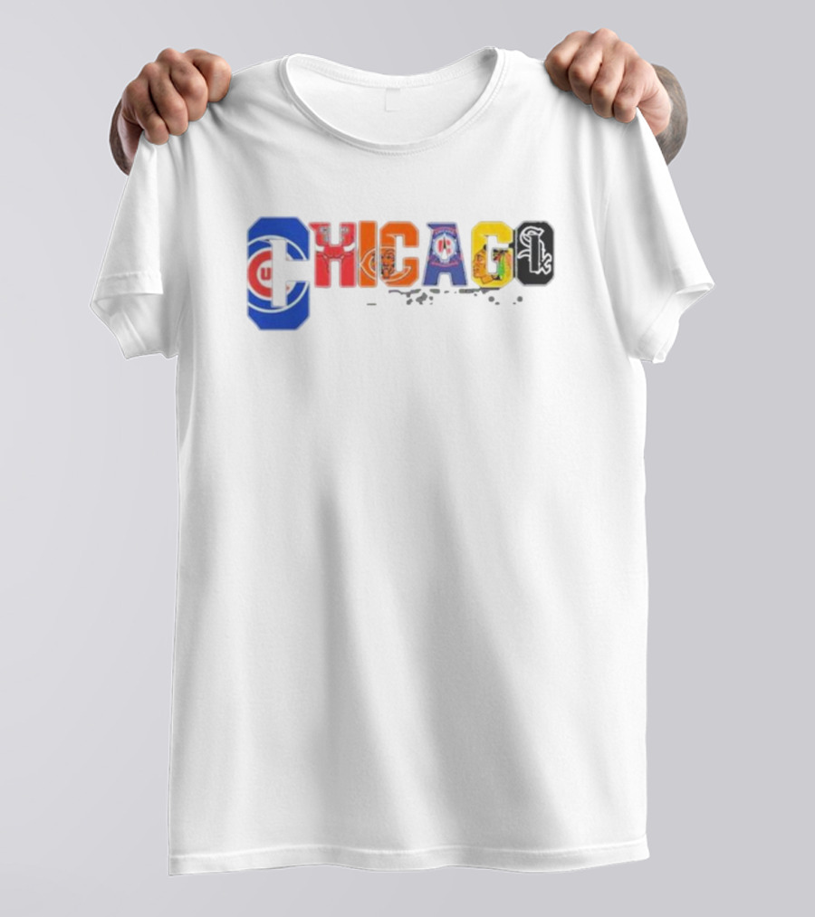 Chicago Sports Teams Logos Collage T-Shirt