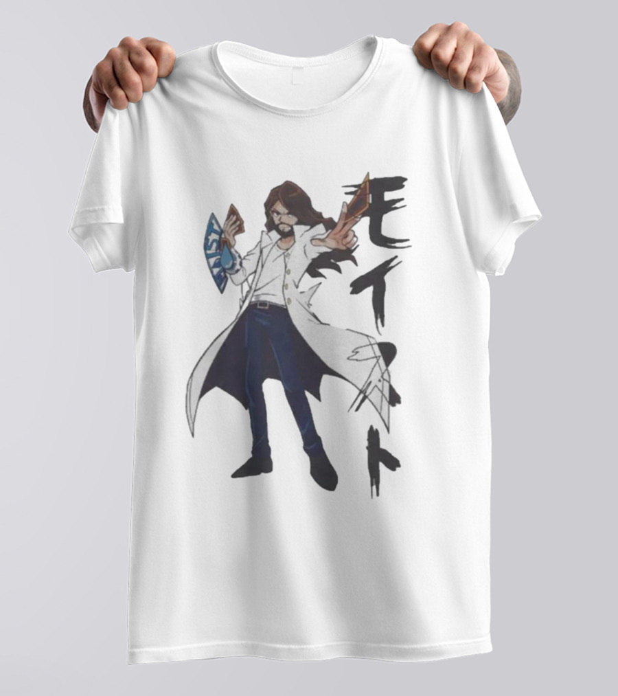 Moist Global Charlie-Oh Merch Character Japanese Text T-Shirt