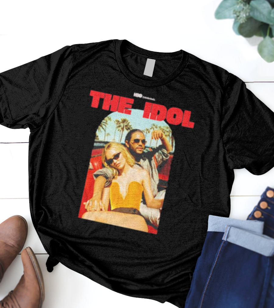 HBO Original The Idol Red Text Vintage Car And Palm Trees T-Shirt