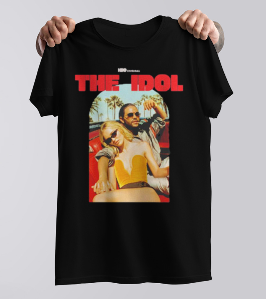 HBO Original The Idol Red Text Vintage Car And Palm Trees T-Shirt
