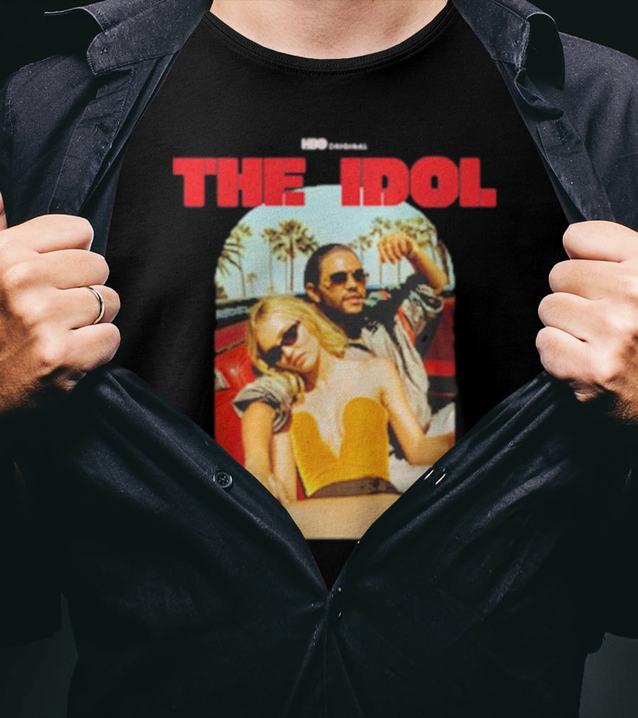 HBO Original The Idol Red Text Vintage Car And Palm Trees T-Shirt