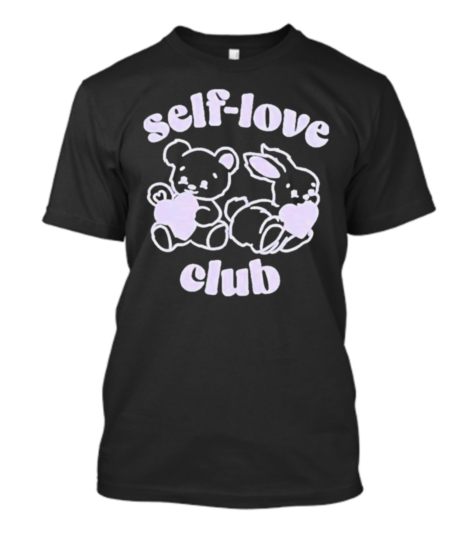 Self-Love Club Bear And Bunny Hearts T-Shirt