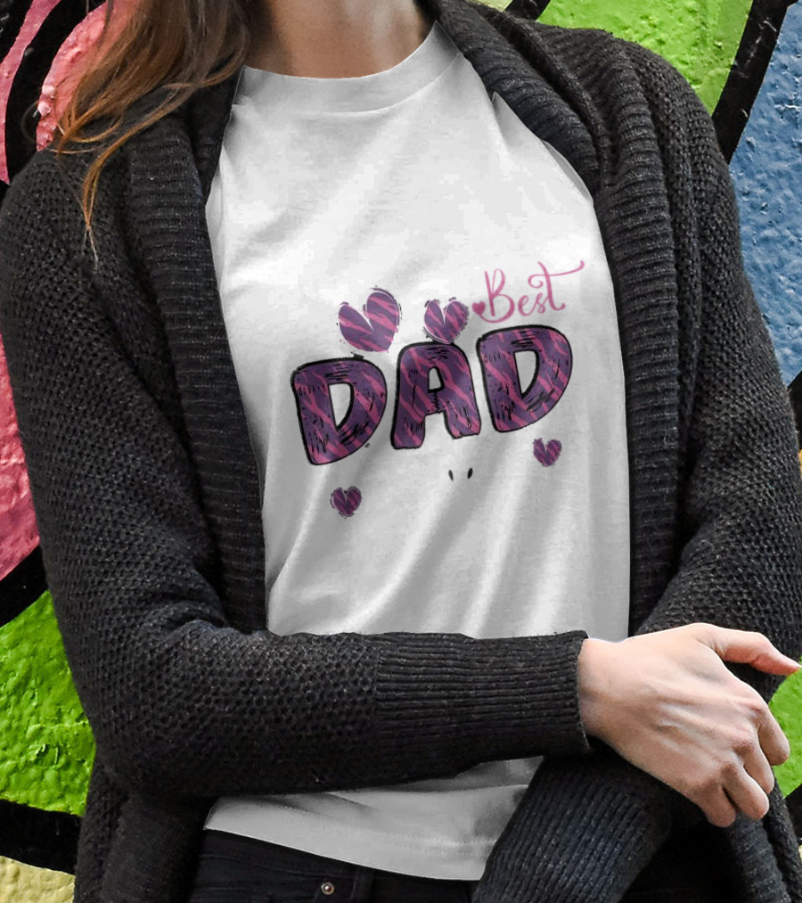The Best Dad Ever Father's Day Hearts T-Shirt