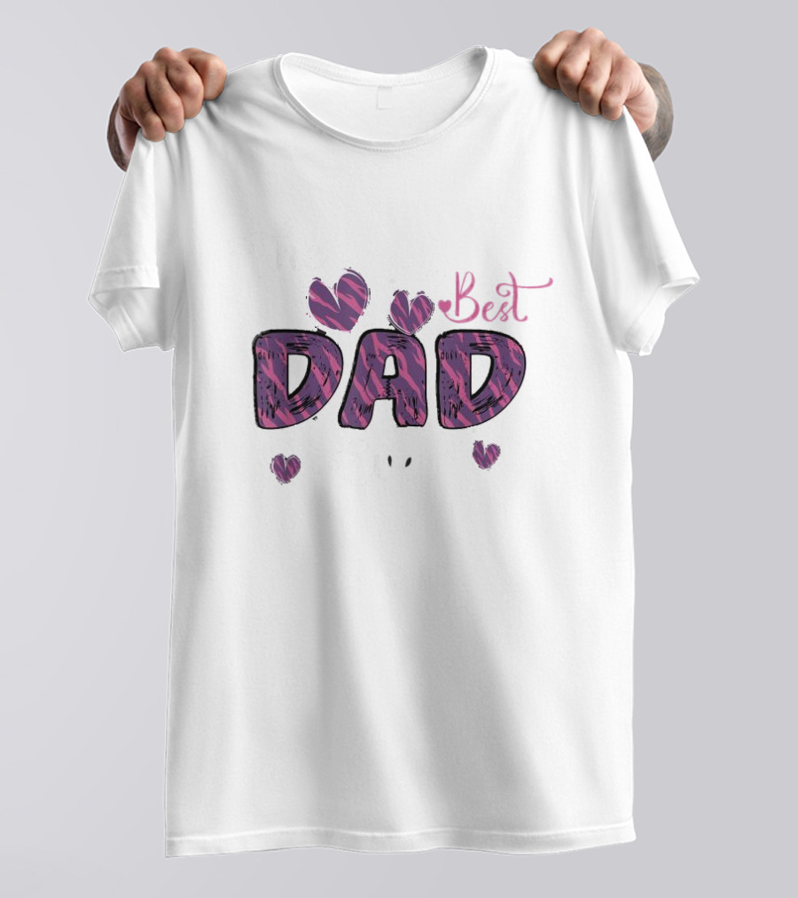 The Best Dad Ever Father's Day Hearts T-Shirt