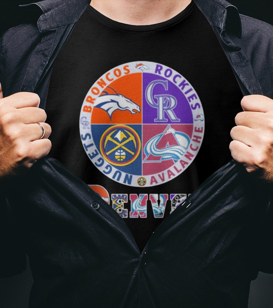 Denver Broncos Rockies Nuggets Avalanche T-Shirt
