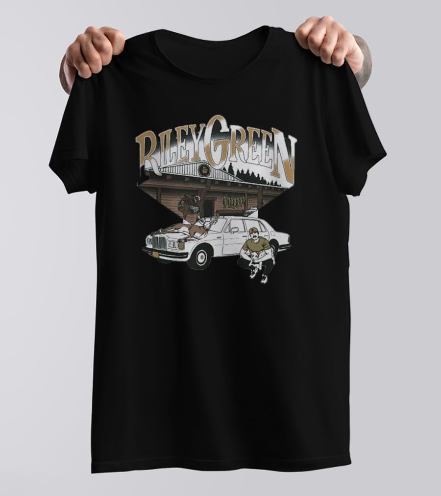 Riley Green Rustic Cabin Car Scene T-Shirt