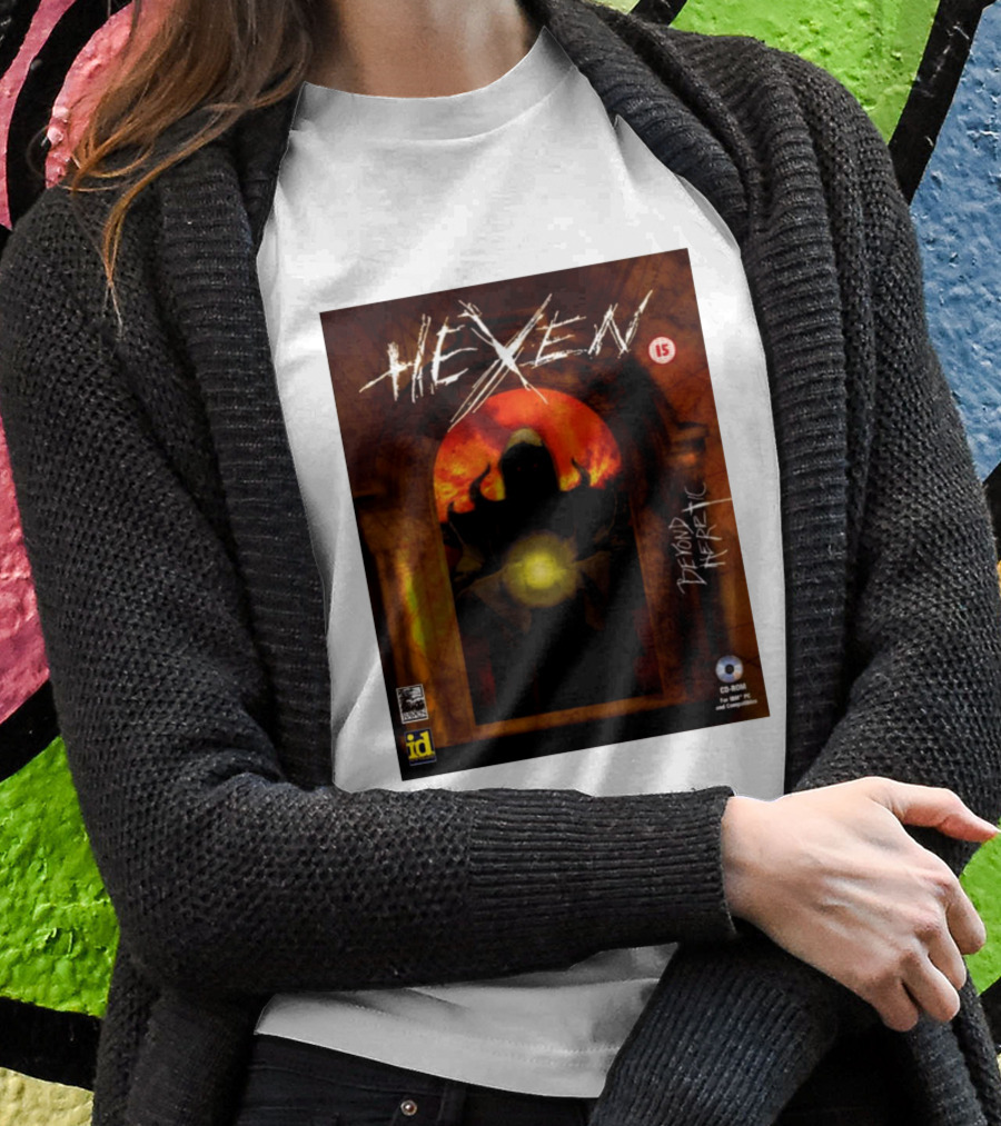 Hexen Beyond Heretic Video Game Cover Phil Spencer Wearing T-Shirt