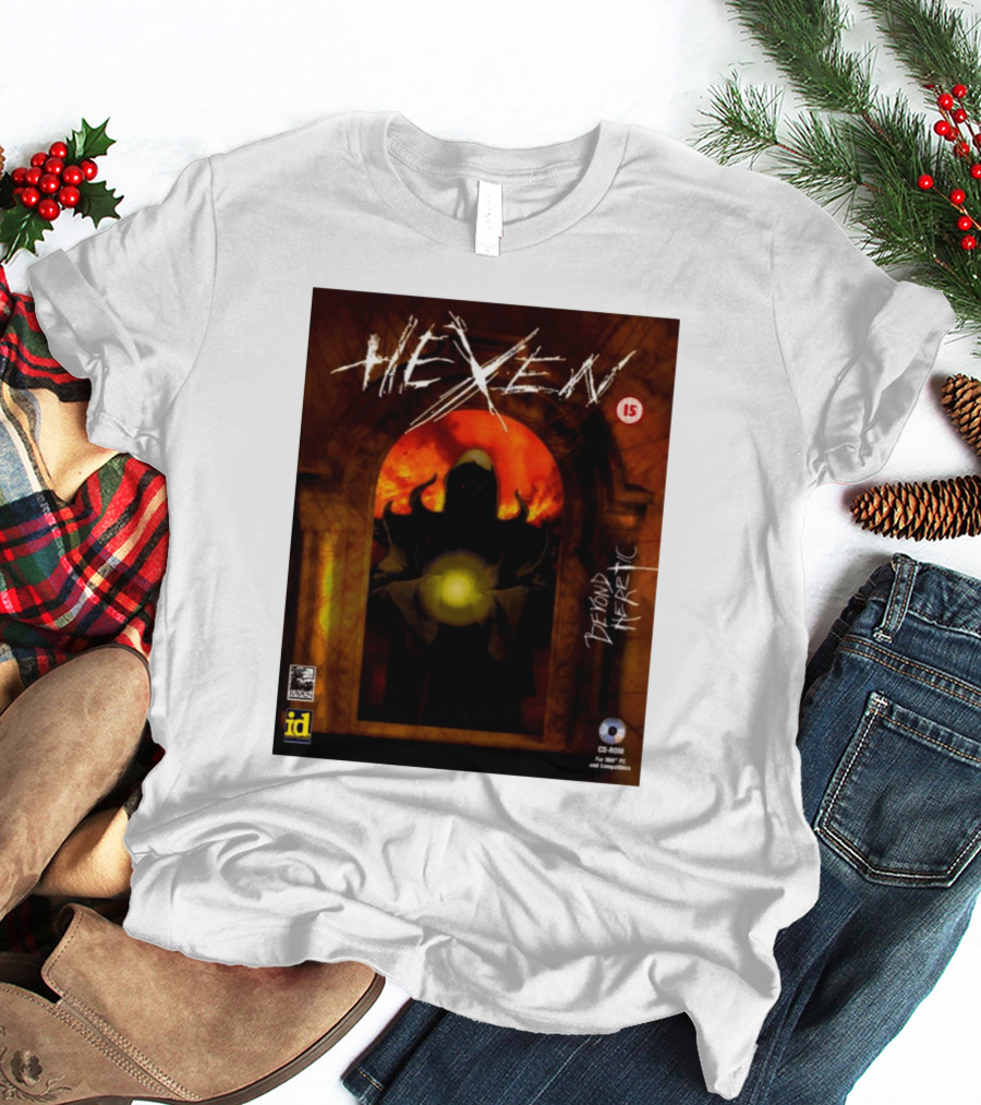 Hexen Beyond Heretic Video Game Cover Phil Spencer Wearing T-Shirt