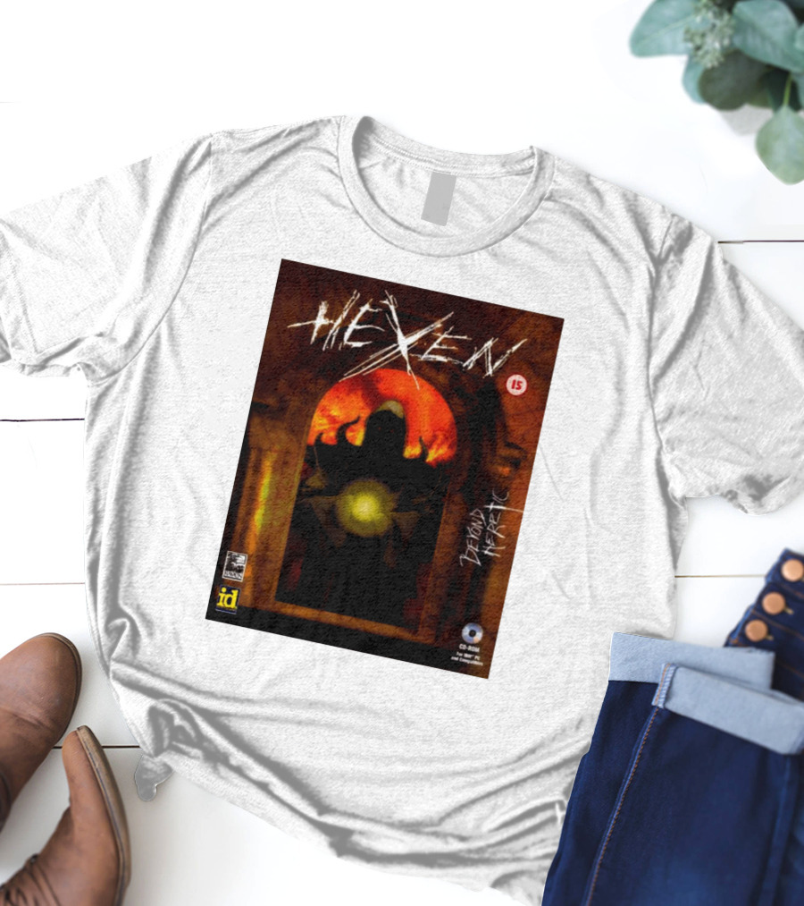 Hexen Beyond Heretic Video Game Cover Phil Spencer Wearing T-Shirt