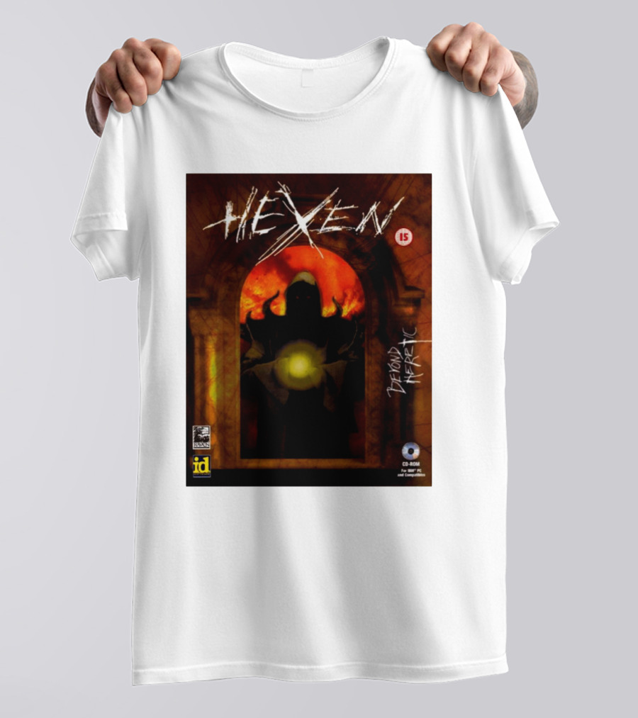 Hexen Beyond Heretic Video Game Cover Phil Spencer Wearing T-Shirt