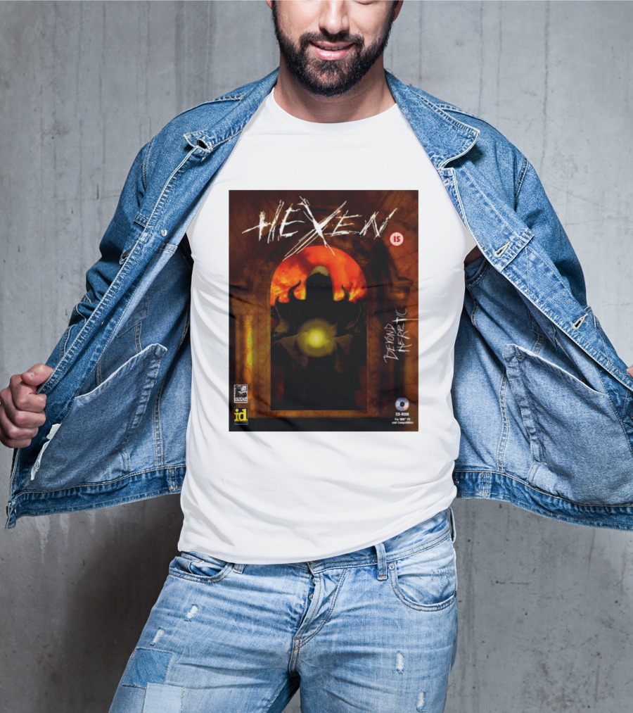 Hexen Beyond Heretic Video Game Cover Phil Spencer Wearing T-Shirt