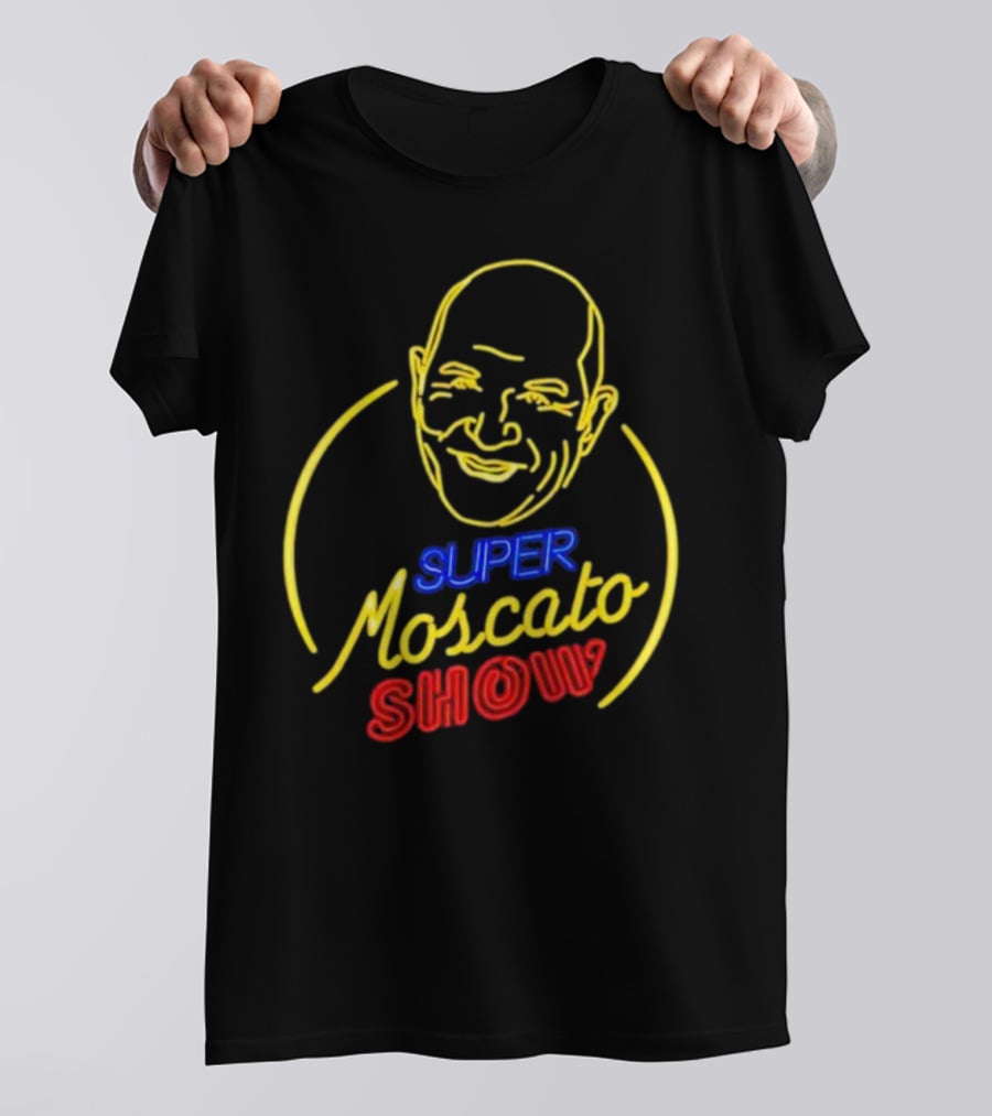 Super Moscato Show Neon Head Outline T-Shirt