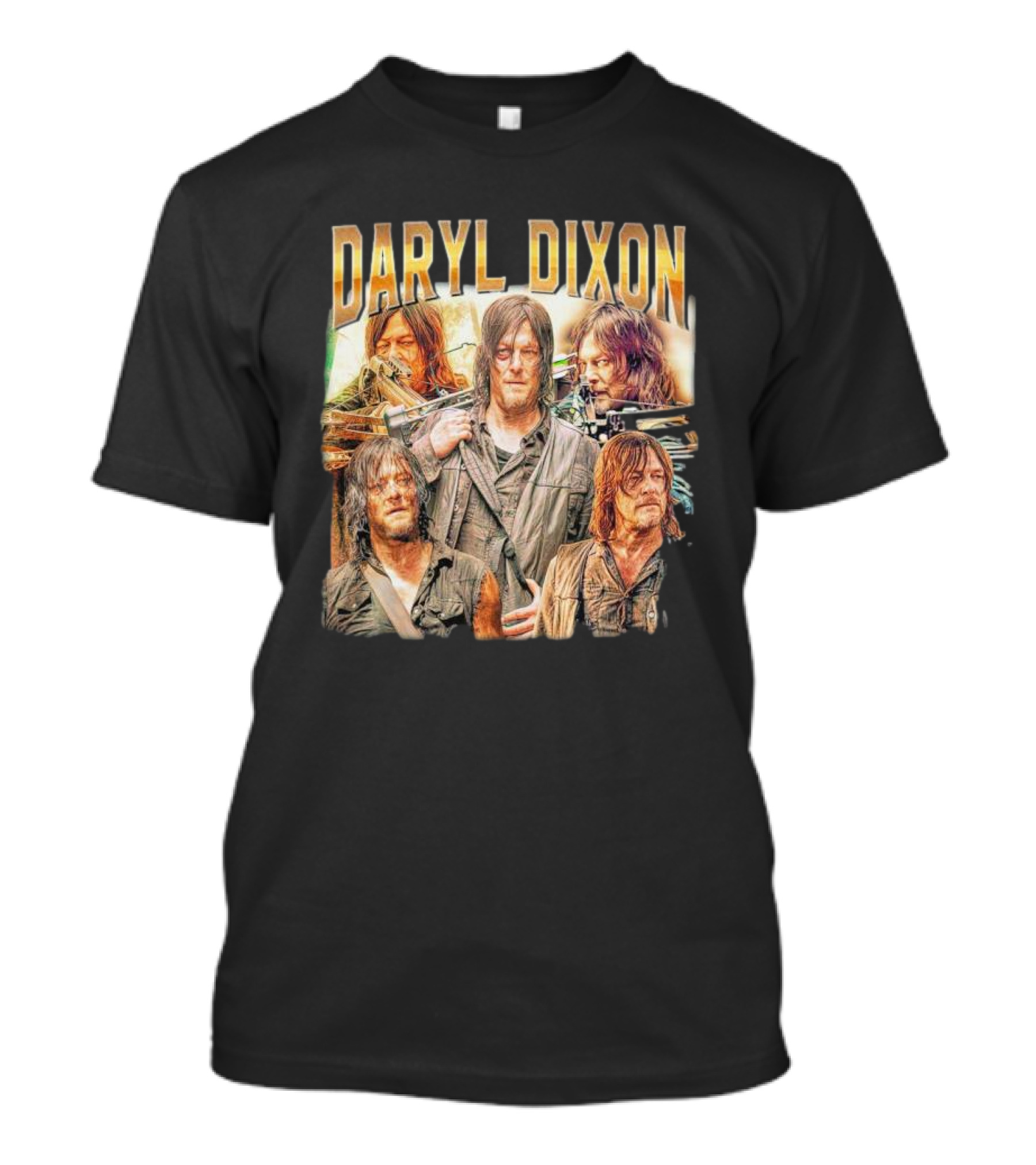 Daryl Dixon Crossbow Hunter Montage T-Shirt