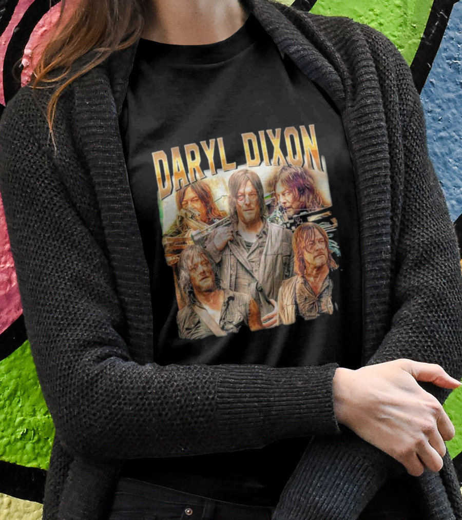 Daryl Dixon Crossbow Hunter Montage T-Shirt