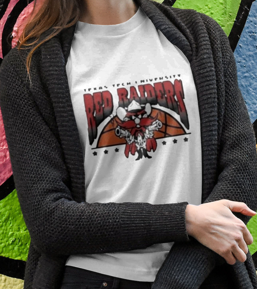 Texas Tech Basketball Red Raiders Guns Up Mascot T-Shirt