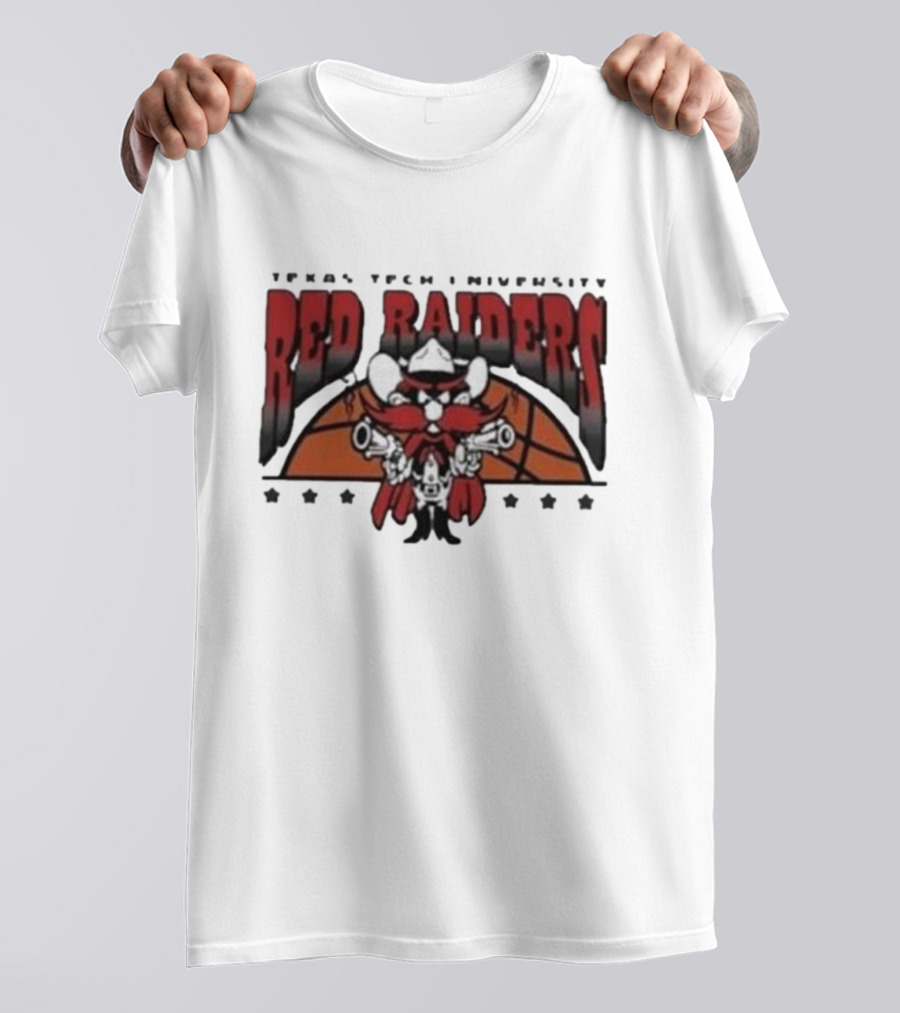 Texas Tech Basketball Red Raiders Guns Up Mascot T-Shirt