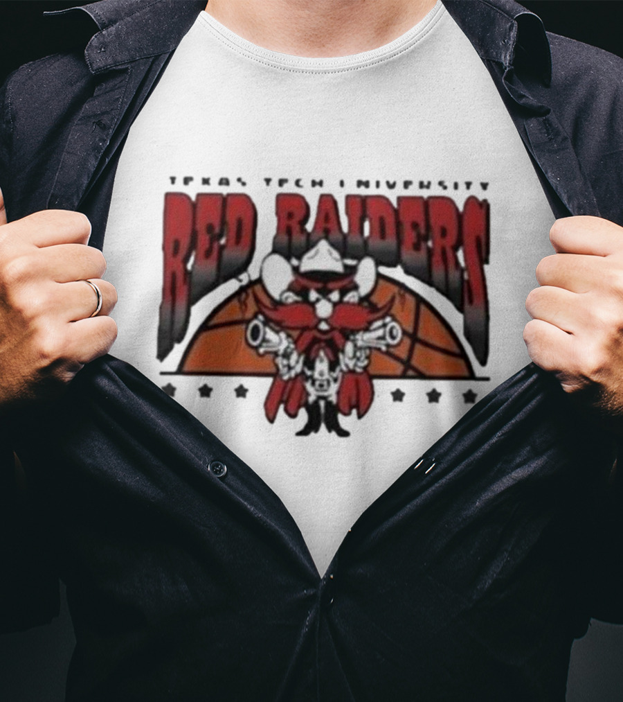 Texas Tech Basketball Red Raiders Guns Up Mascot T-Shirt