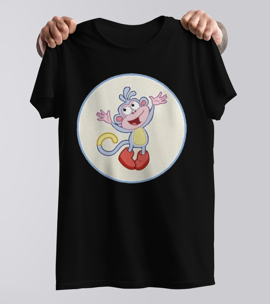 Boots The Monkey Character With Red Boots From Popular Children's Show T-Shirt