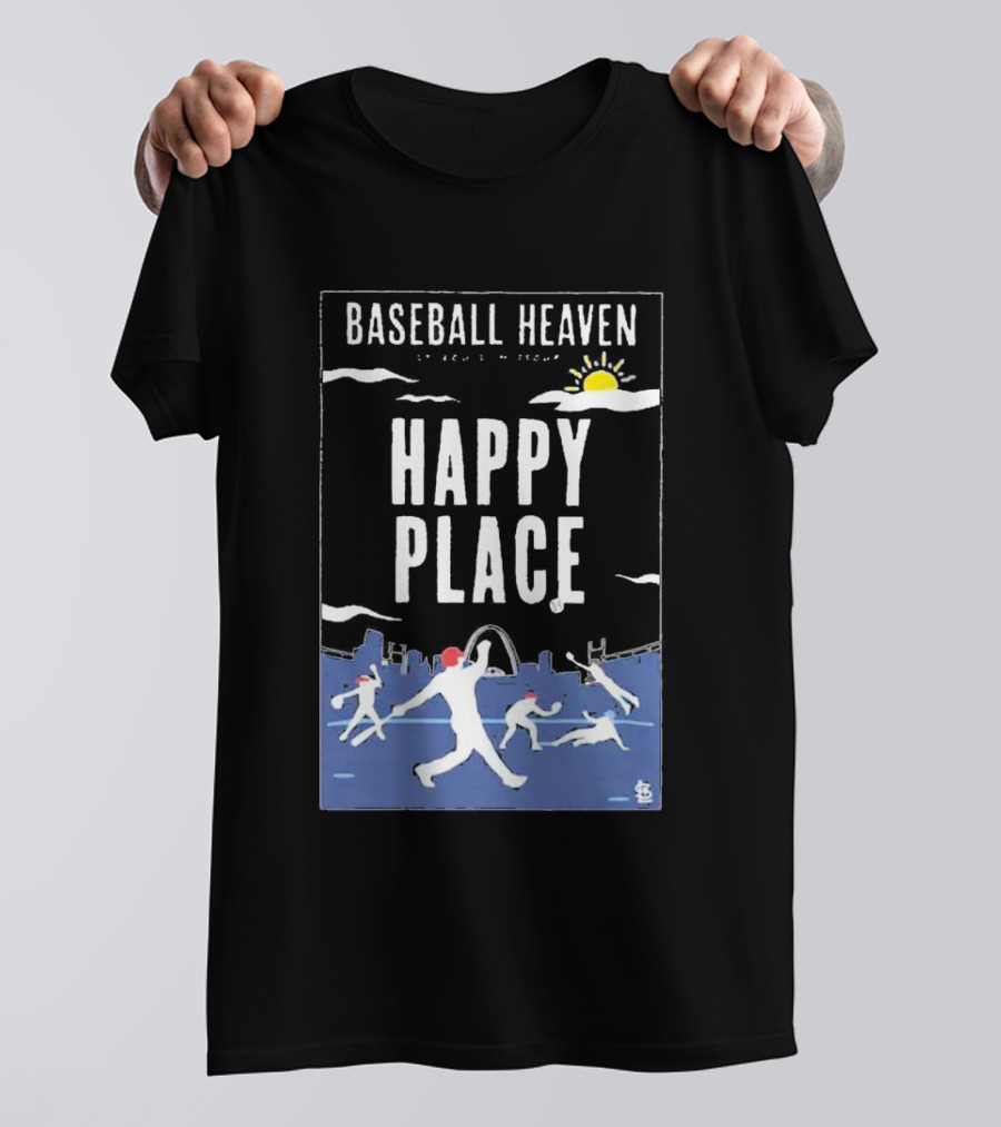 Cardinals Baseball Heaven Happy Place T-Shirt