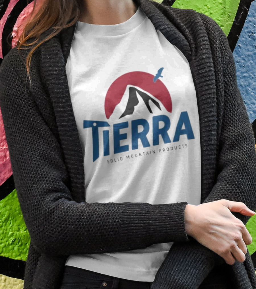 Tierra Solid Mountain Products Red Sun Blue Bird T-Shirt