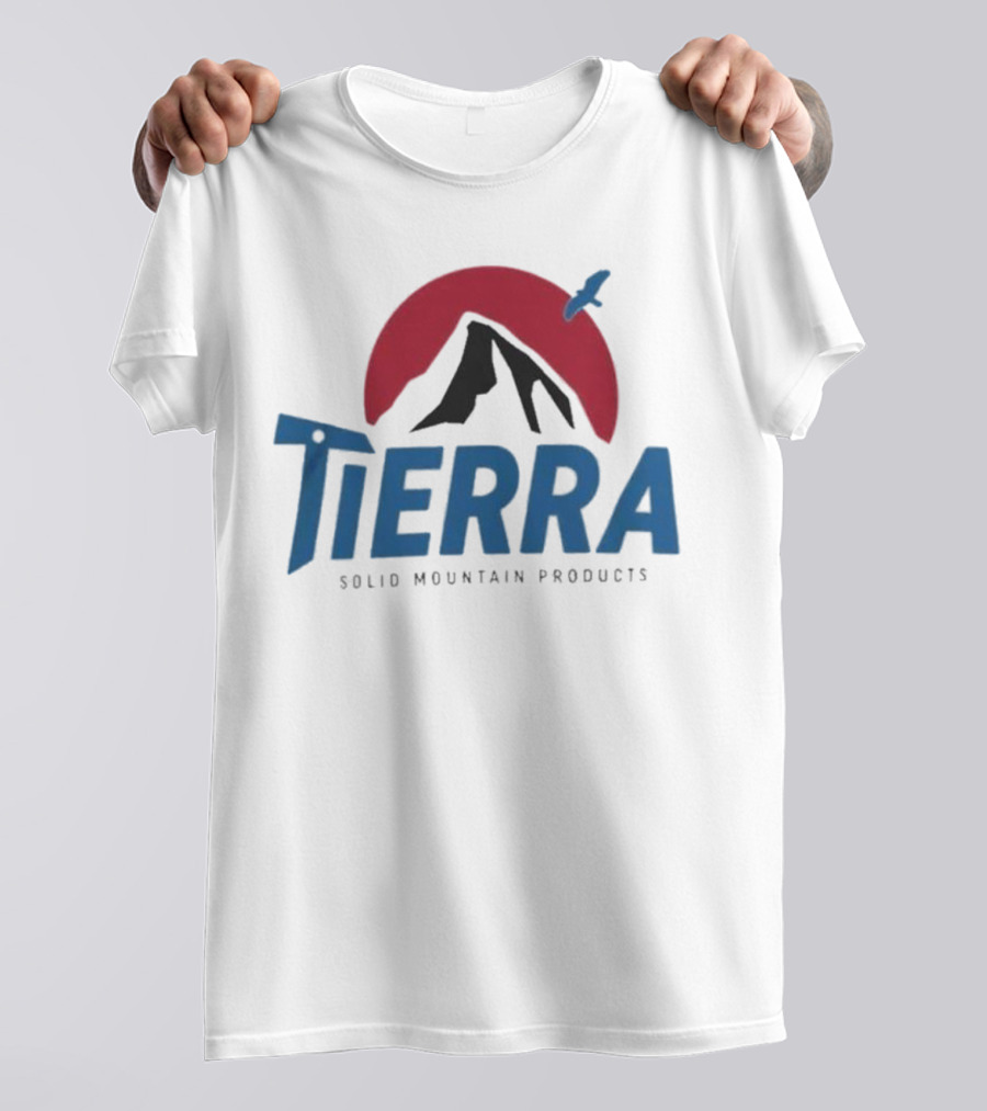 Tierra Solid Mountain Products Red Sun Blue Bird T-Shirt