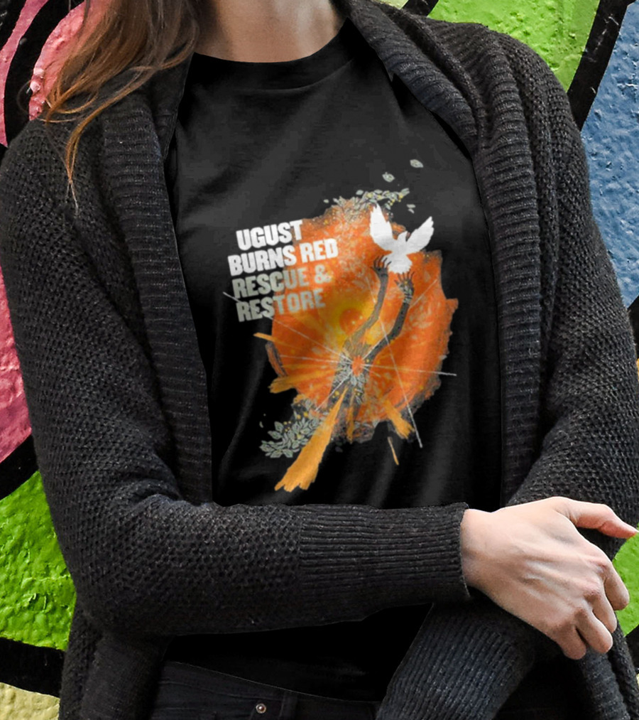 August Burns Red Rescue And Restore Album Uplifted Hands With Dove T-Shirt