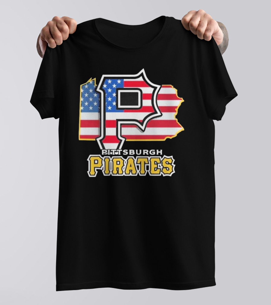 Pittsburgh Pirates American Flag Pennsylvania T-Shirt