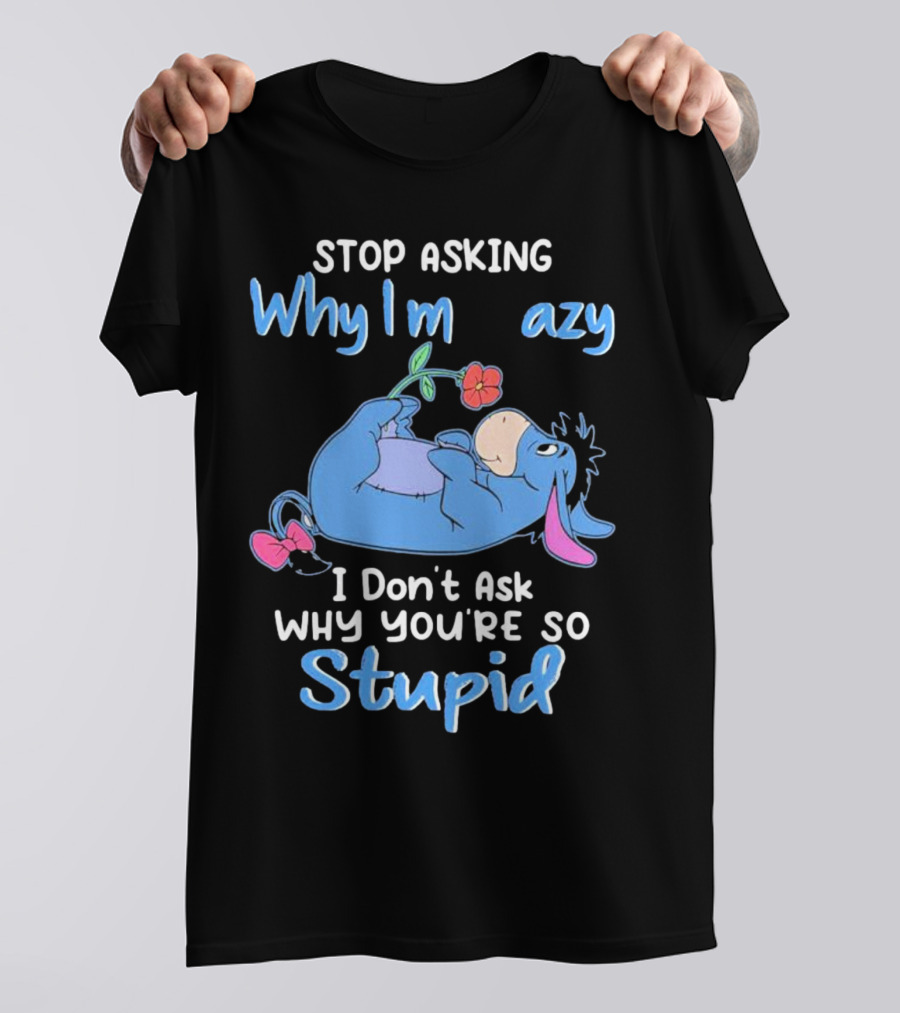 Eeyore Stop Asking Why I’m Crazy I Don’t Ask Why You’re So Stupid T-Shirt