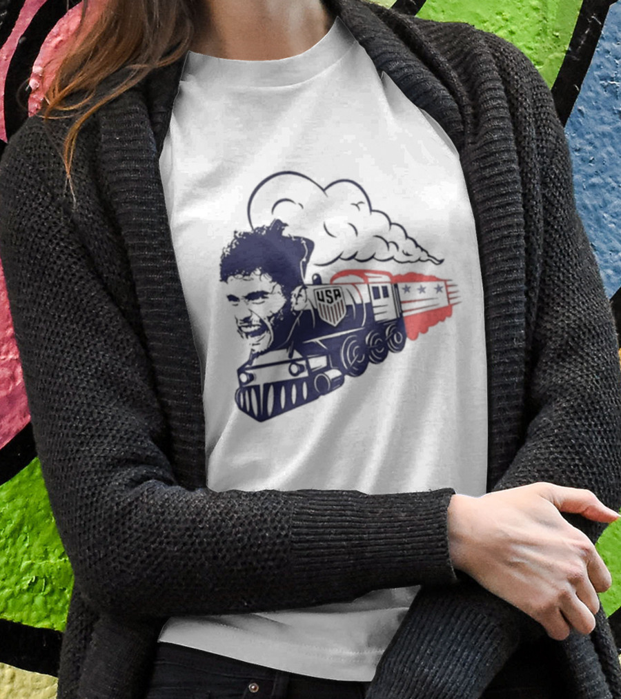 FC Dallas Pepi Train With US Soccer Emblem And Face On Locomotive T-Shirt