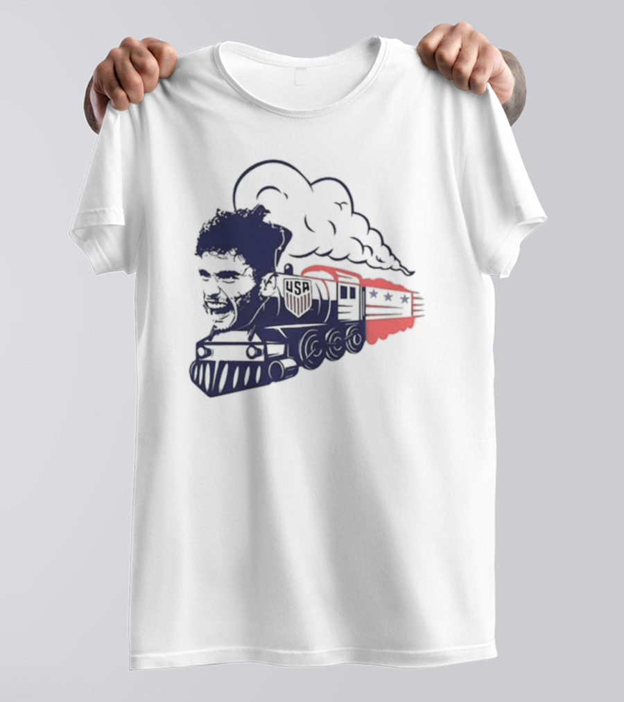 FC Dallas Pepi Train With US Soccer Emblem And Face On Locomotive T-Shirt