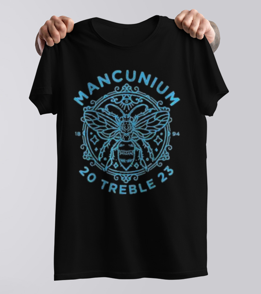 Mancunium 20 Treble 23 Worker Bee Manchester 1894 T-Shirt