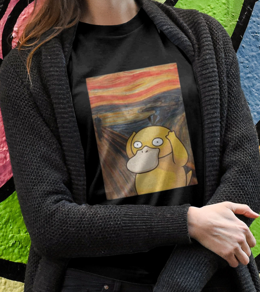 Psyduck Scream Parody Pokemon Art Mashup T-Shirt