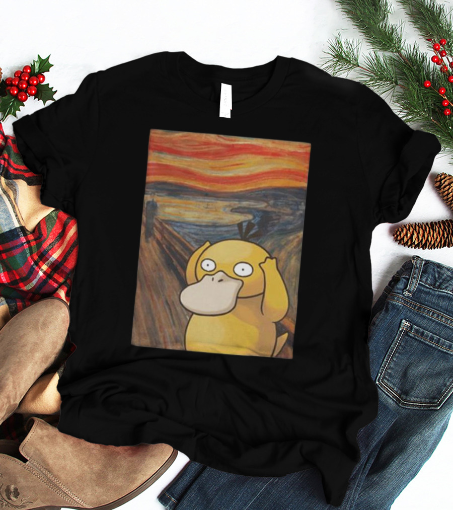 Psyduck Scream Parody Pokemon Art Mashup T-Shirt