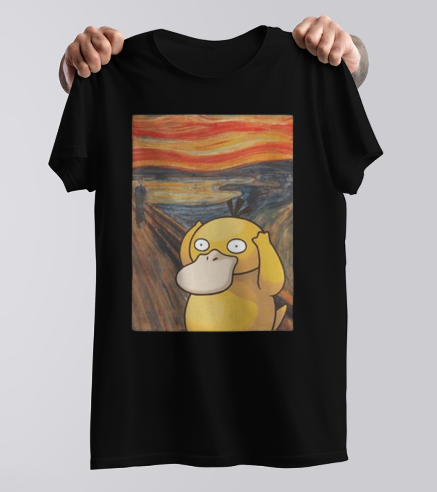 Psyduck Scream Parody Pokemon Art Mashup T-Shirt