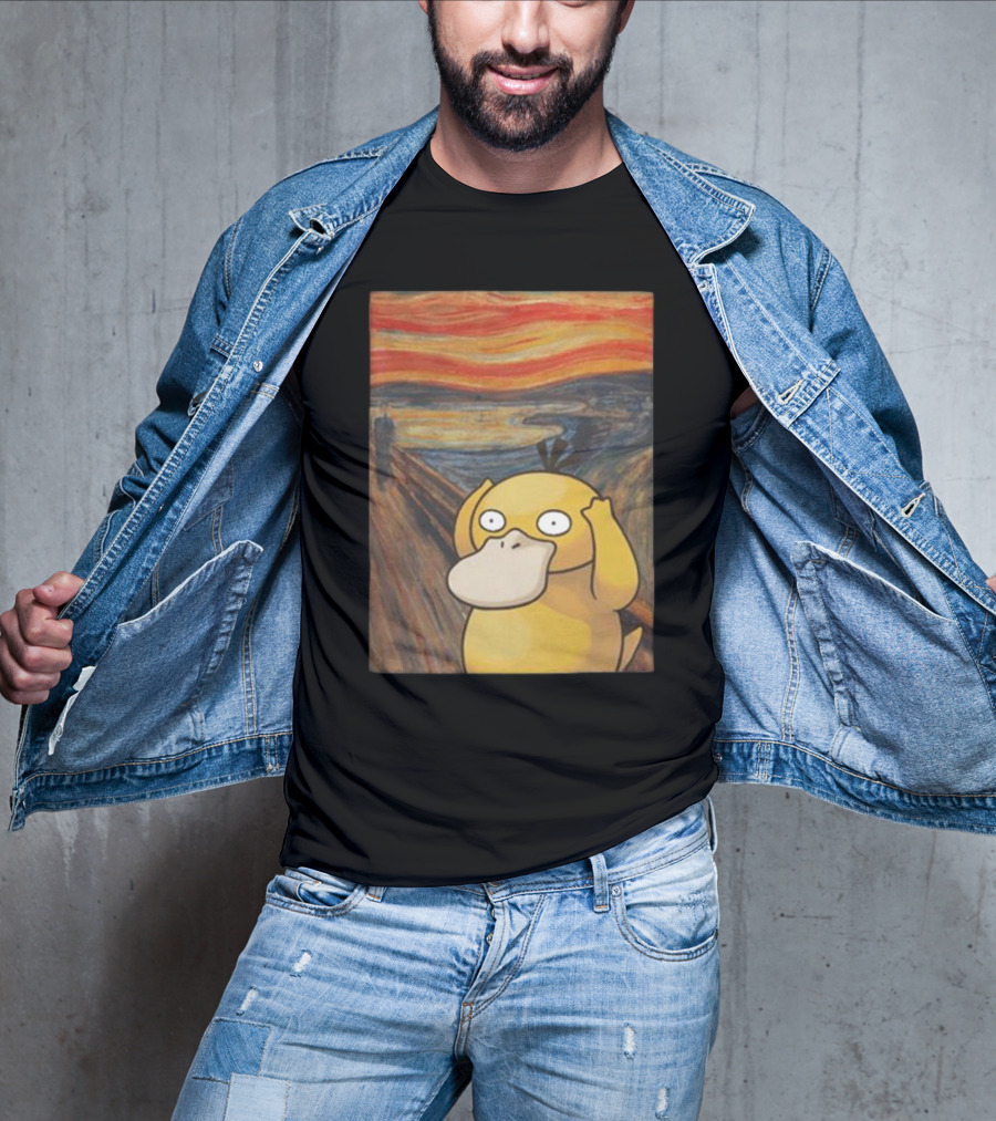 Psyduck Scream Parody Pokemon Art Mashup T-Shirt