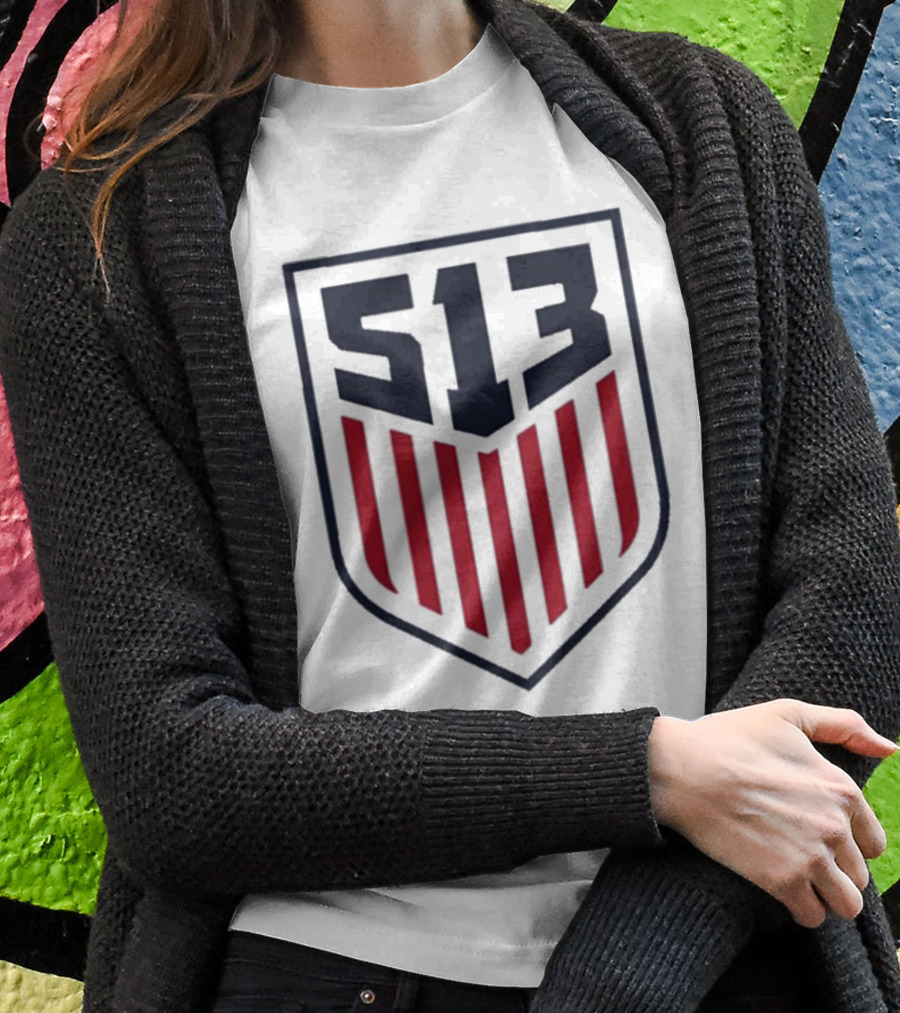 USMNT 513 National Team Emblem With Shield And Stripes T-Shirt