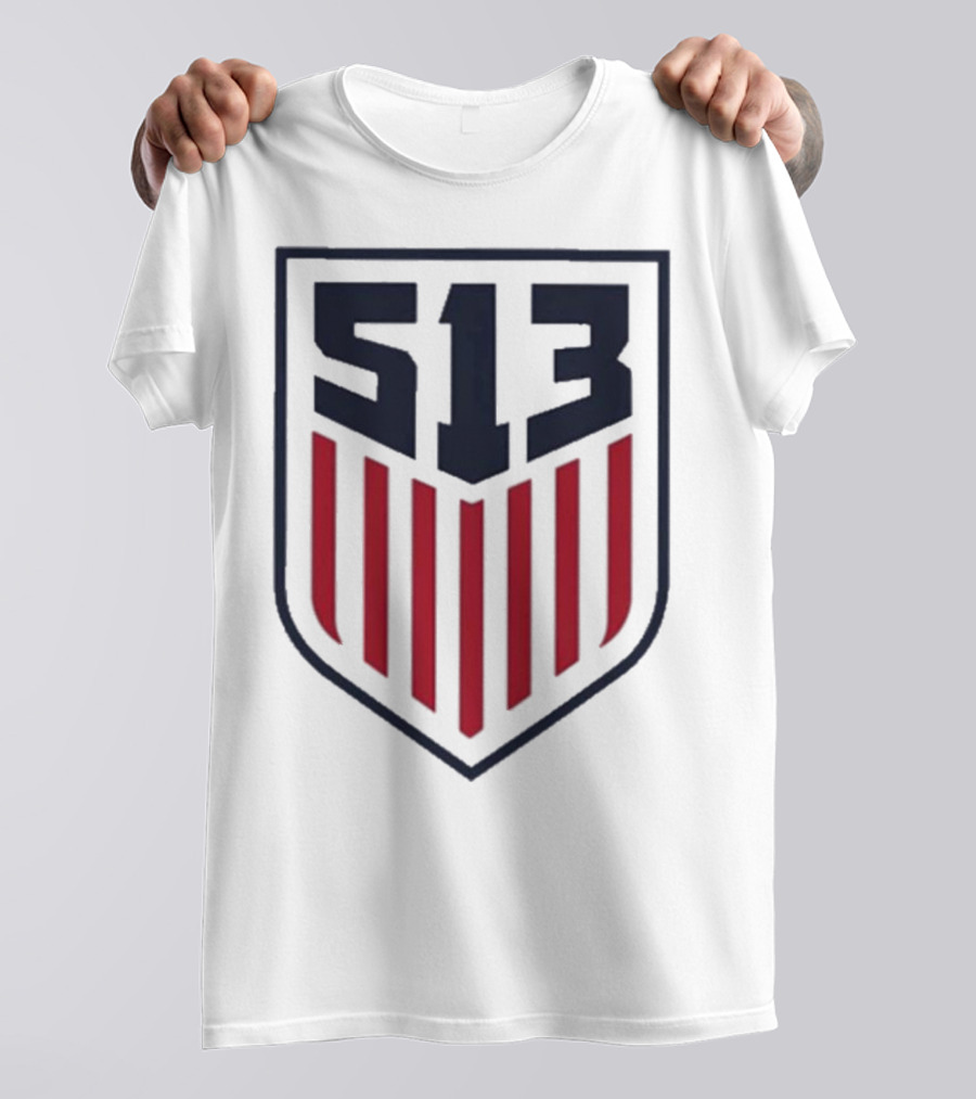 USMNT 513 National Team Emblem With Shield And Stripes T-Shirt