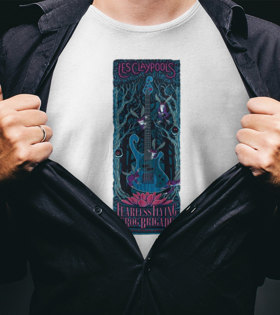 Les Claypool's Fearless Flying Frog Brigade New Orleans Guitar Forest T-Shirt