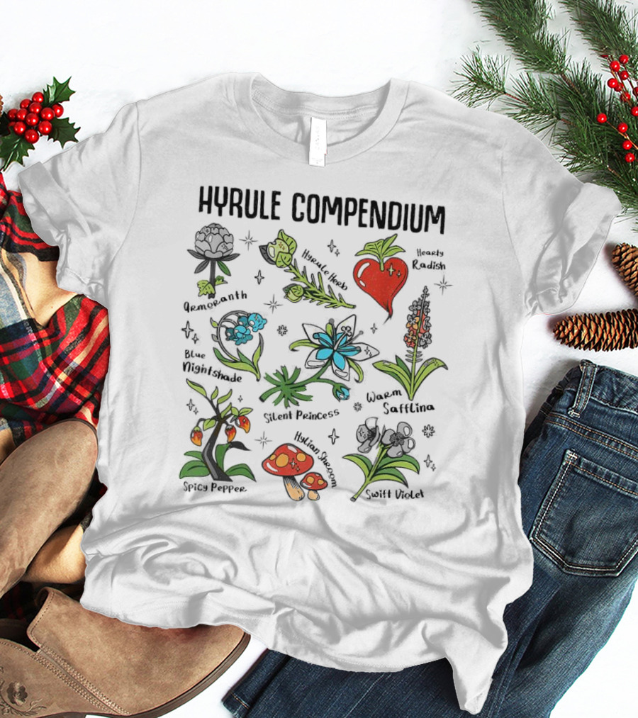 Hyrule Compendium Amaranth Blue Nightshade Hearty Radish Swift Violet T-Shirt
