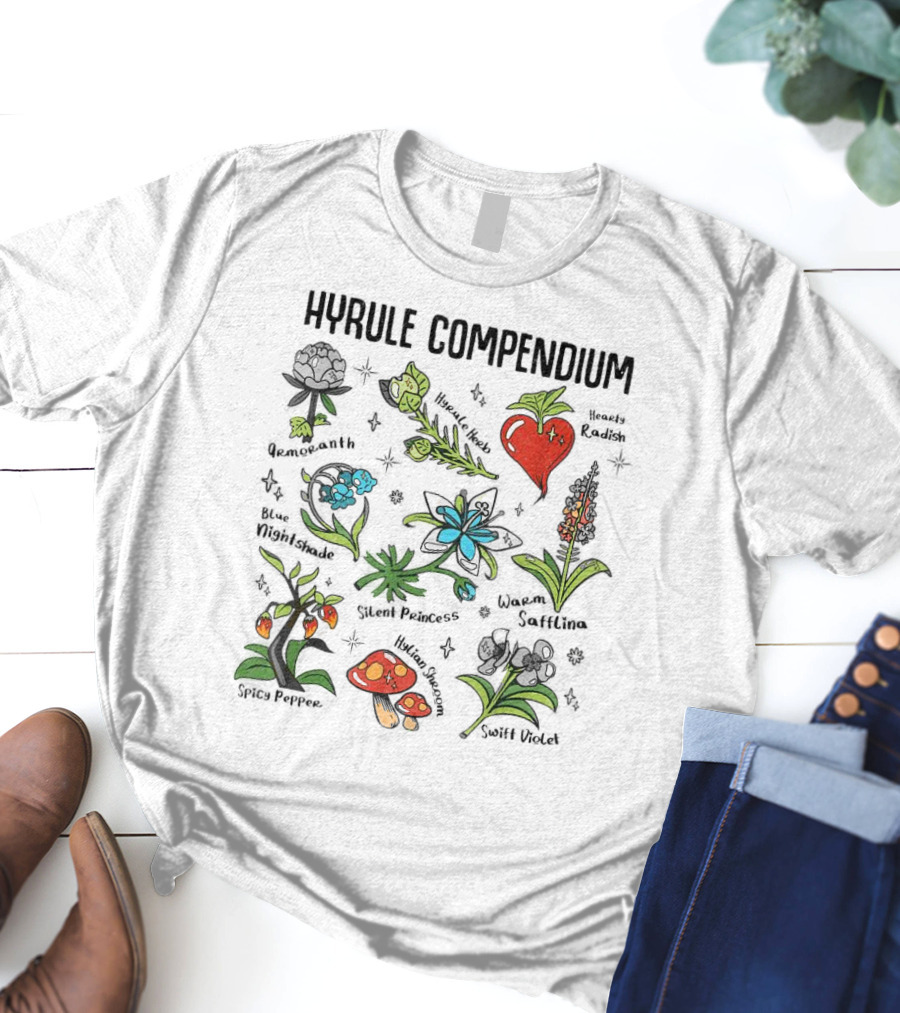 Hyrule Compendium Amaranth Blue Nightshade Hearty Radish Swift Violet T-Shirt