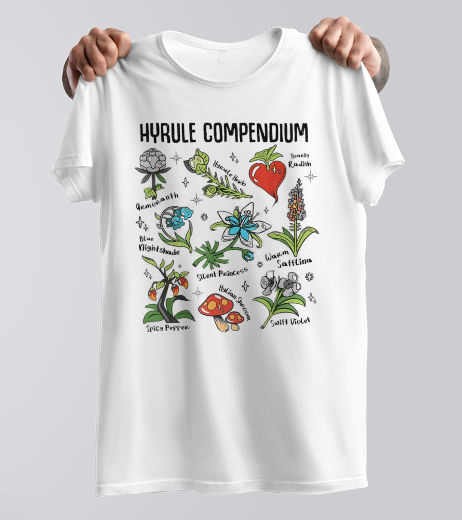 Hyrule Compendium Amaranth Blue Nightshade Hearty Radish Swift Violet T-Shirt