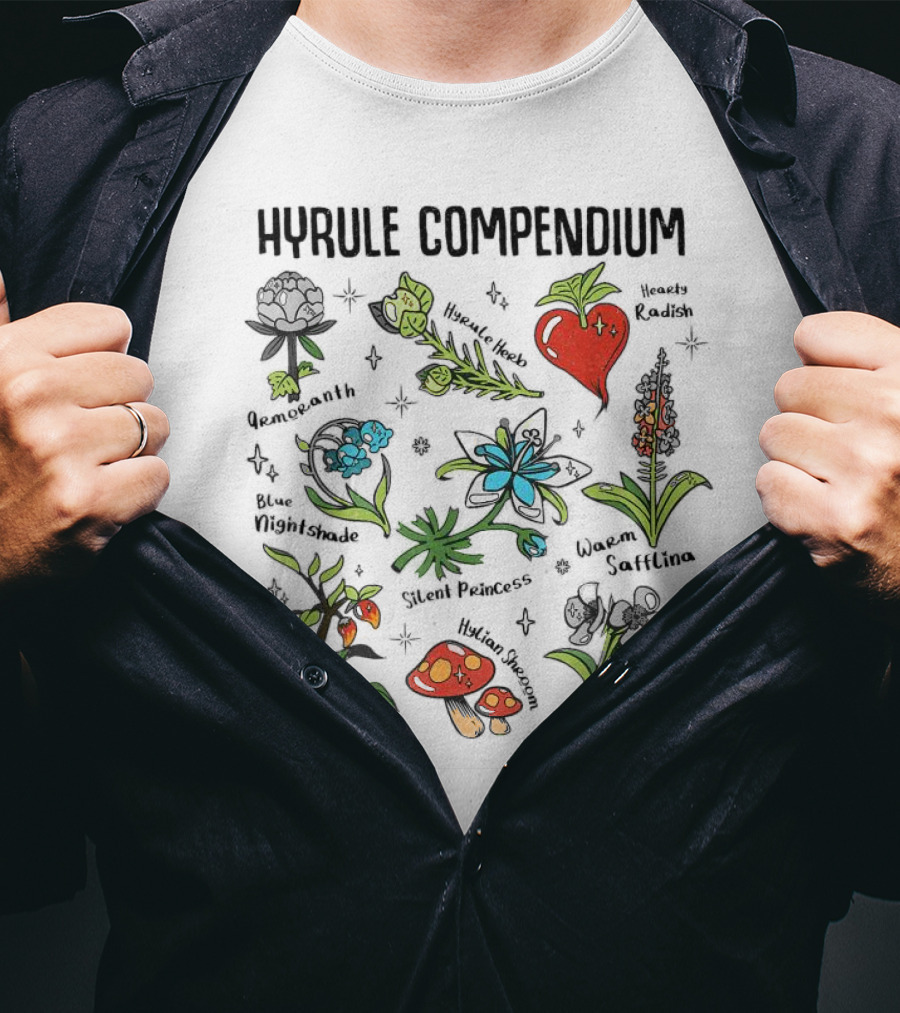 Hyrule Compendium Amaranth Blue Nightshade Hearty Radish Swift Violet T-Shirt