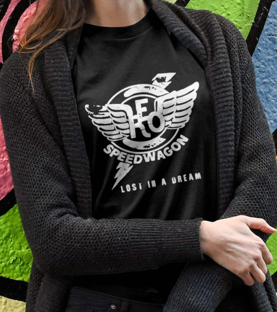 Reo Speedwagon Lost In A Dream Logo Wings And Lightning Bolt T-Shirt