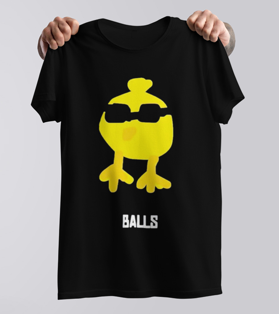 Minnow Chicken Balls Sunglasses Yellow Bird T-Shirt