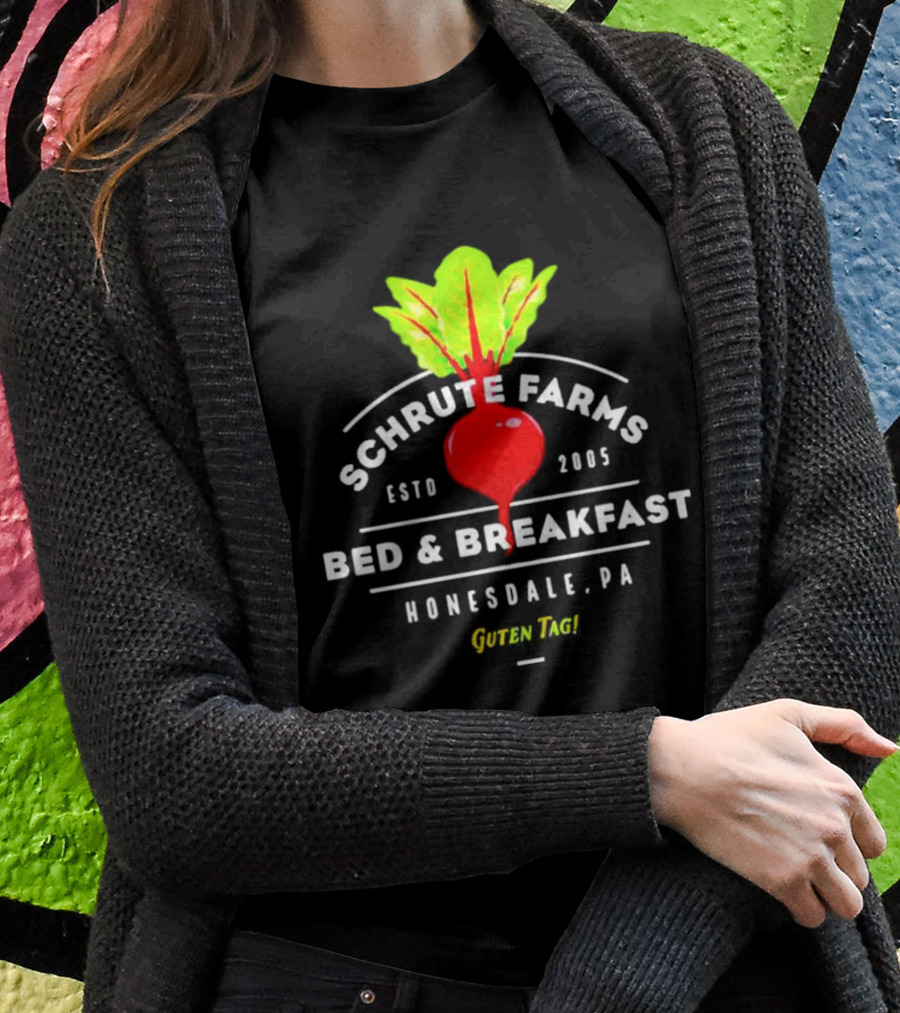 Schrute Farms Bed And Breakfast Honesdale PA Guten Tag ESTD 2005 T-Shirt