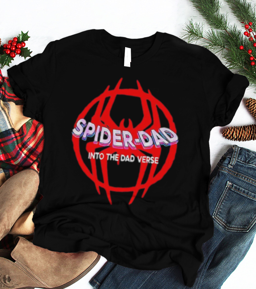 Spider Dad Into The Dadverse Red Spider T-Shirt