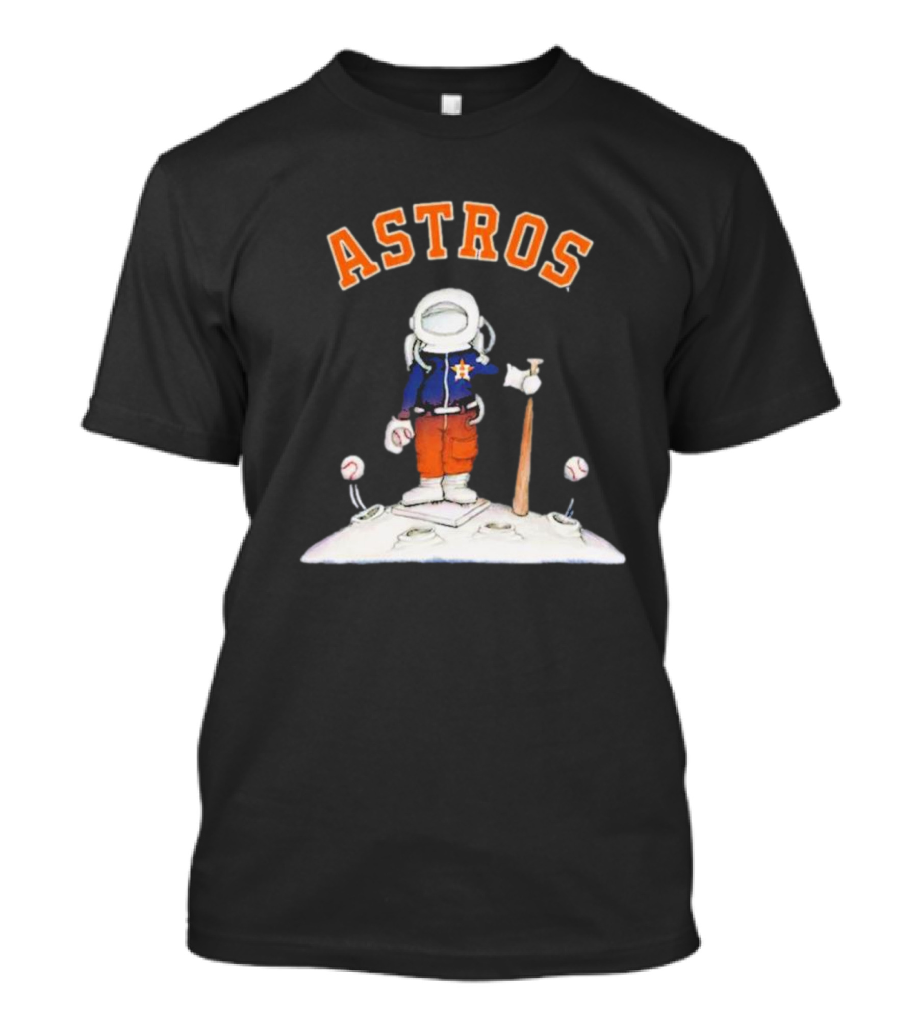 ASTROS Houston Astronaut Baseball Moon Landing T-Shirt